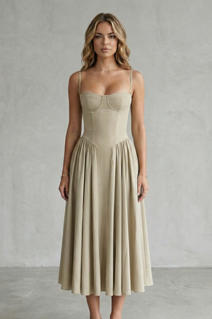 Timeless Sleeveless Structured Midi Dress