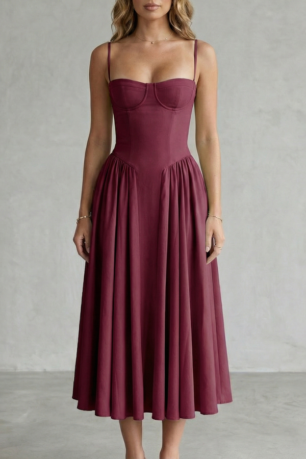 Timeless Sleeveless Structured Midi Dress