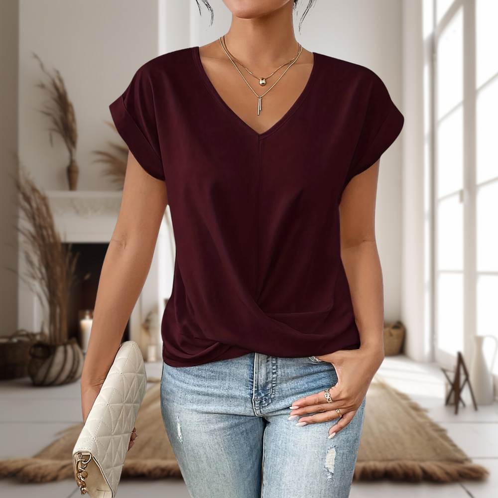 Casual Sweetheart Neck T-Shirt