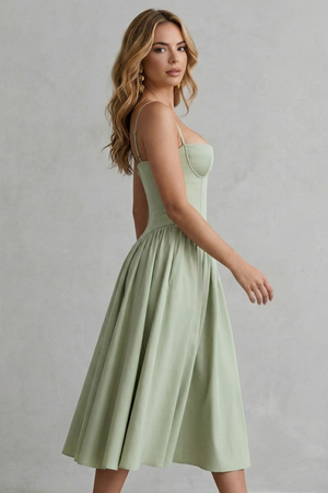 Timeless Sleeveless Structured Midi Dress