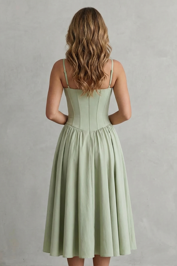 Timeless Sleeveless Structured Midi Dress