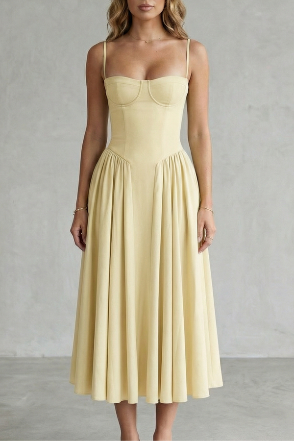Timeless Sleeveless Structured Midi Dress