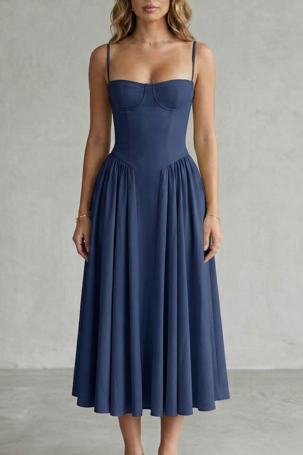 Timeless Sleeveless Structured Midi Dress