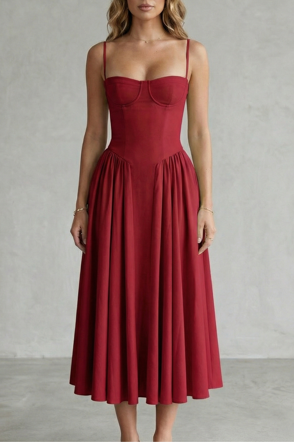 Timeless Sleeveless Structured Midi Dress