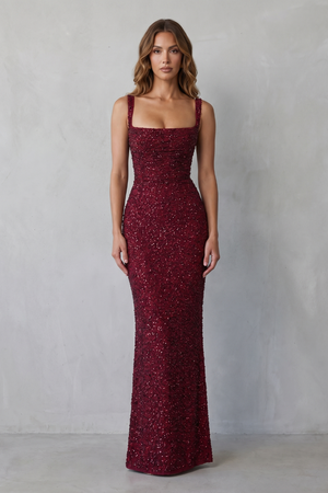 Sequin Sculpt Glamour Maxi Dress