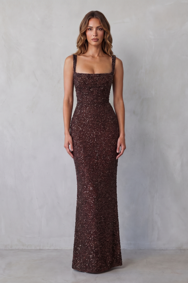 Sequin Sculpt Glamour Maxi Dress