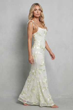 Radiant Bloom Floral Bodycon Maxi Dress