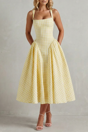 Gingham Summer Charm Midi Dress