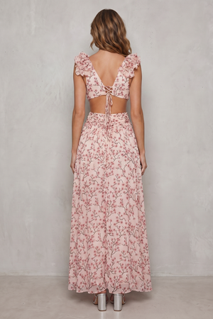 Ruffled Chiffon Romance Maxi Dress