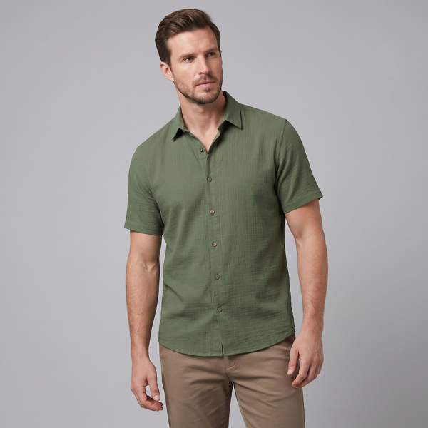 Camp Collar Short-Sleeve Summer Shirt