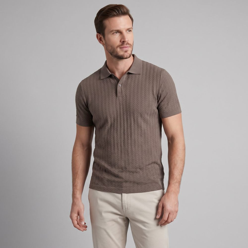 Chevron Knit Polo