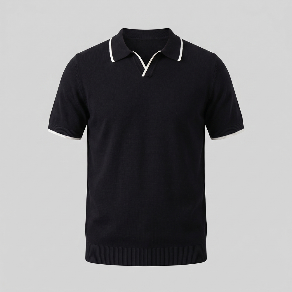 Contrast Trim Knit Polo