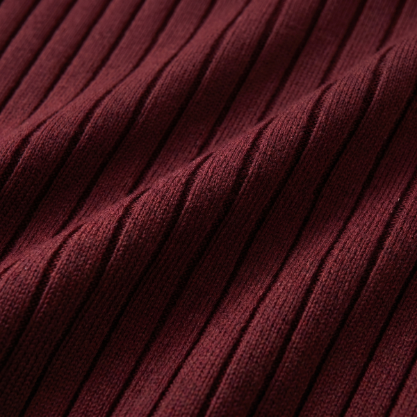 Contrast Trim Ribbed Knit Polo