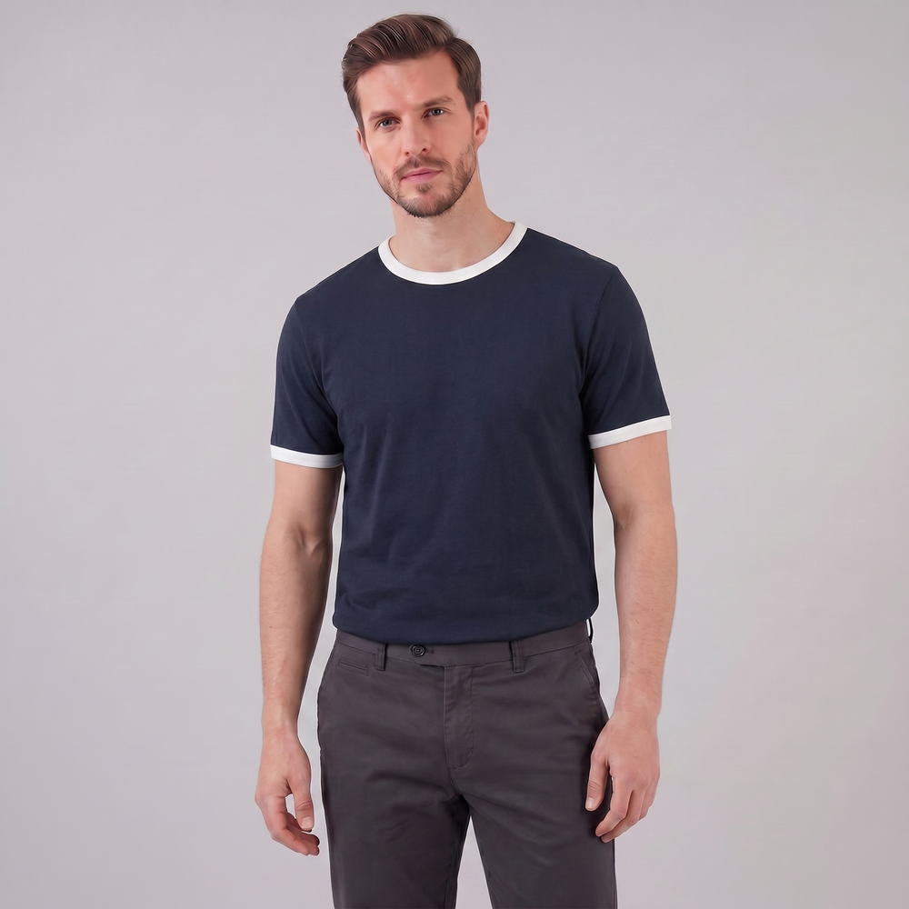 Contrast Trim Ringer T-Shirt