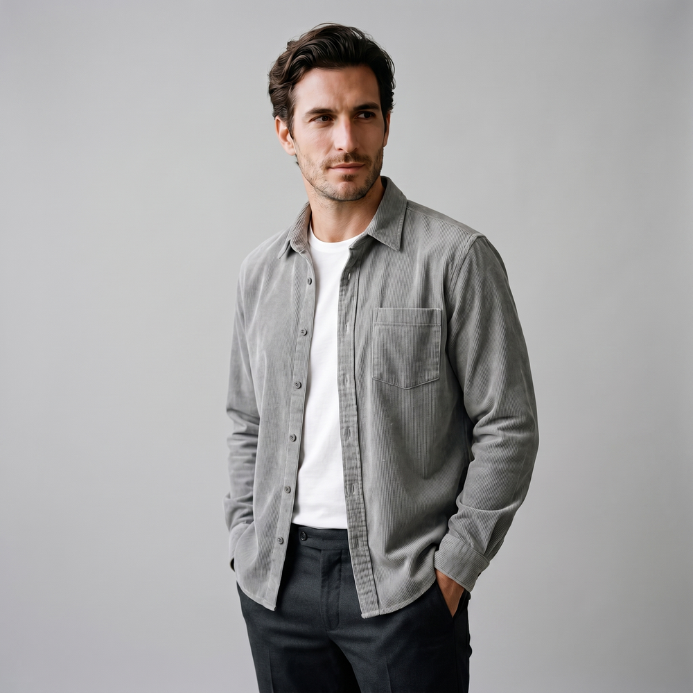 Corduroy Long Sleeve Casual Shirt