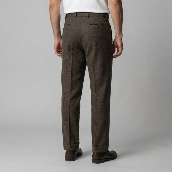 Elegant Pleated Trousers With Side Adjuster