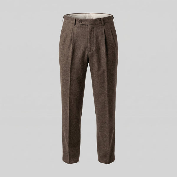 Elegant Pleated Trousers With Side Adjuster