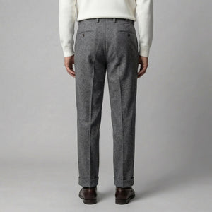 Elegant Pleated Trousers With Side Adjuster