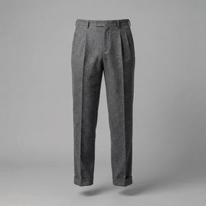 Elegant Pleated Trousers With Side Adjuster