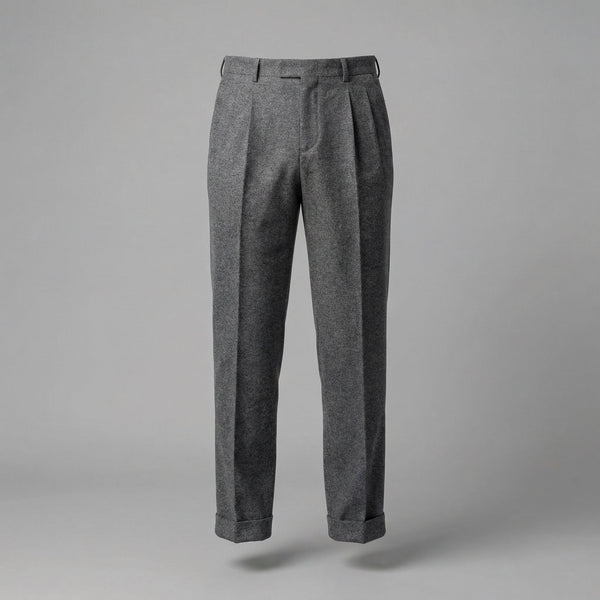 Elegant Pleated Trousers With Side Adjuster