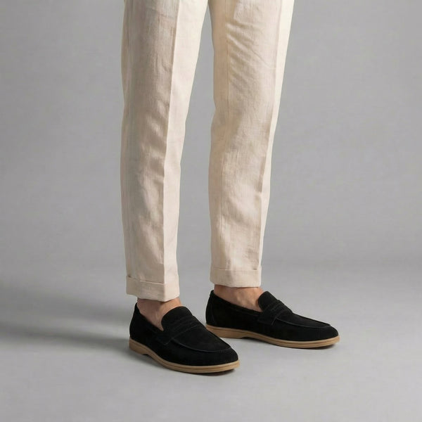 Elegant Suede Penny Loafers