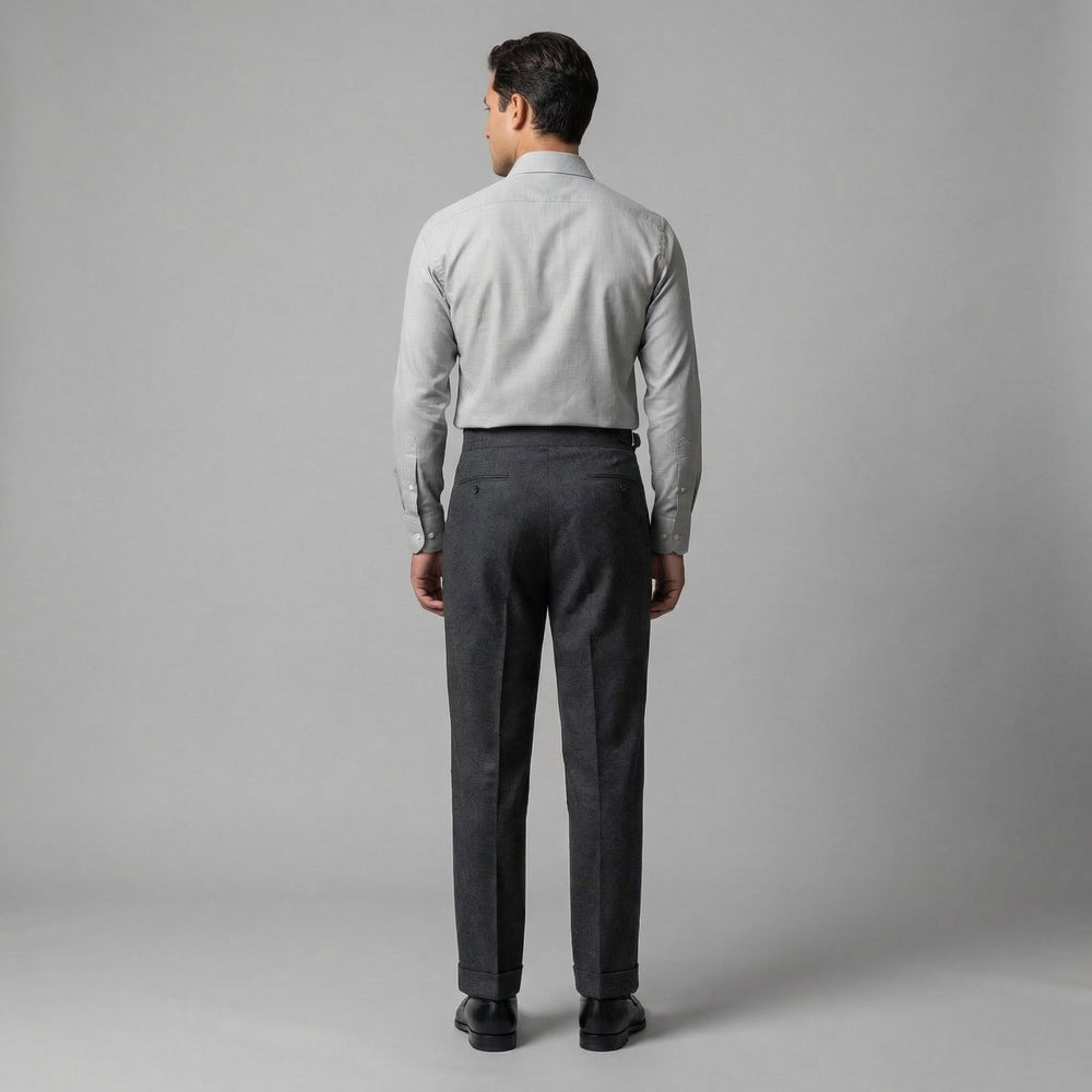 High-Waisted Straight-Leg Trousers