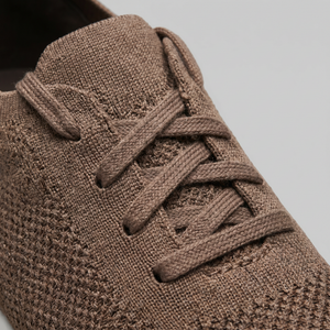 Knit Leather Lace-Up Trainers