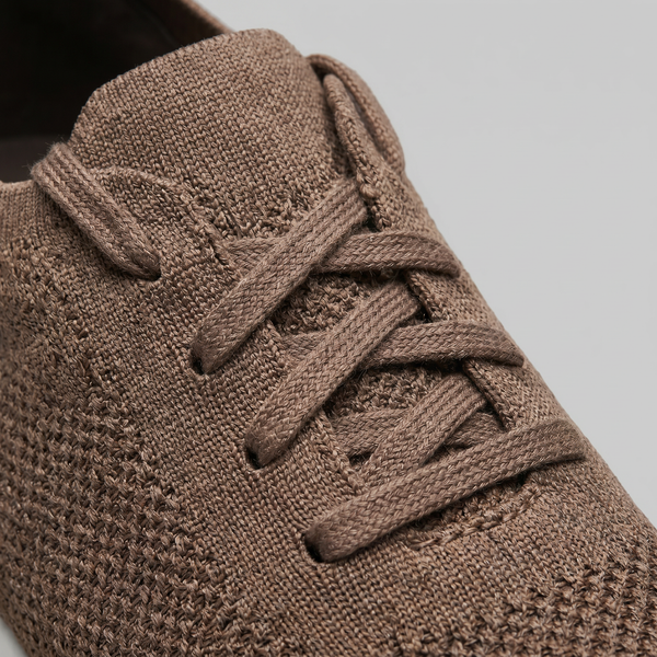 Knit Leather Lace-Up Trainers