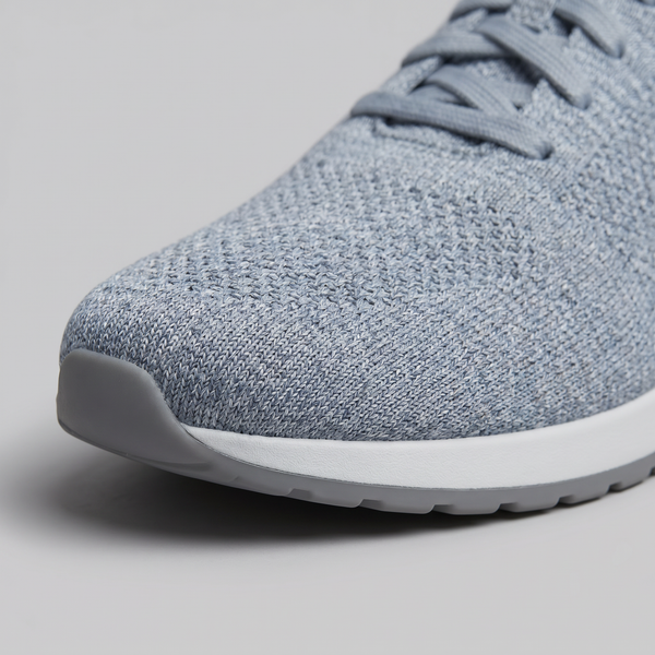 Knit Leather Lace-Up Trainers