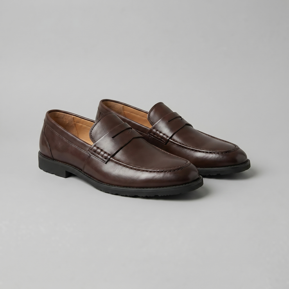 Leather-Look Penny Loafers