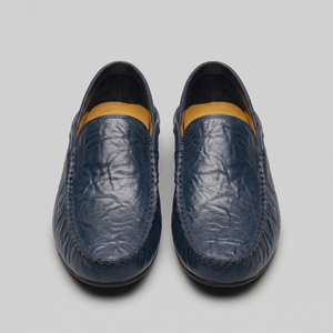 Leather Travel Loafers With Fold-Down Heel