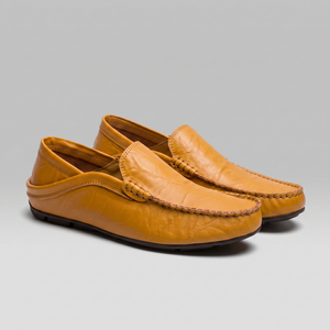 Leather Travel Loafers With Fold-Down Heel