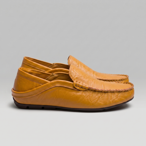 Leather Travel Loafers With Fold-Down Heel