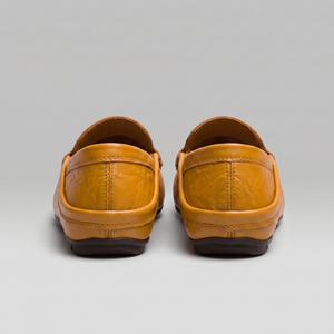 Leather Travel Loafers With Fold-Down Heel
