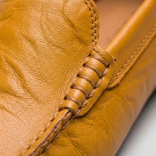 Leather Travel Loafers With Fold-Down Heel