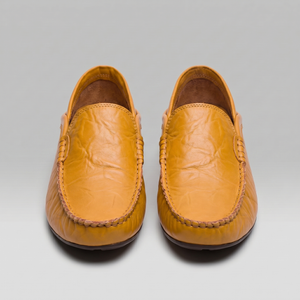 Leather Travel Loafers With Fold-Down Heel