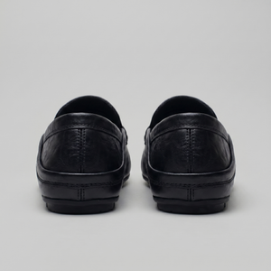 Leather Travel Loafers With Fold-Down Heel
