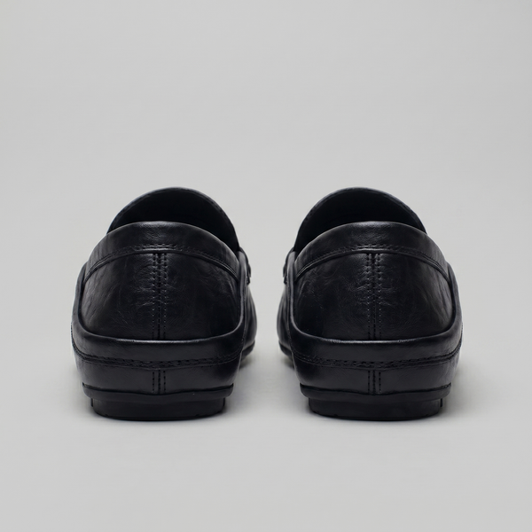 Leather Travel Loafers With Fold-Down Heel