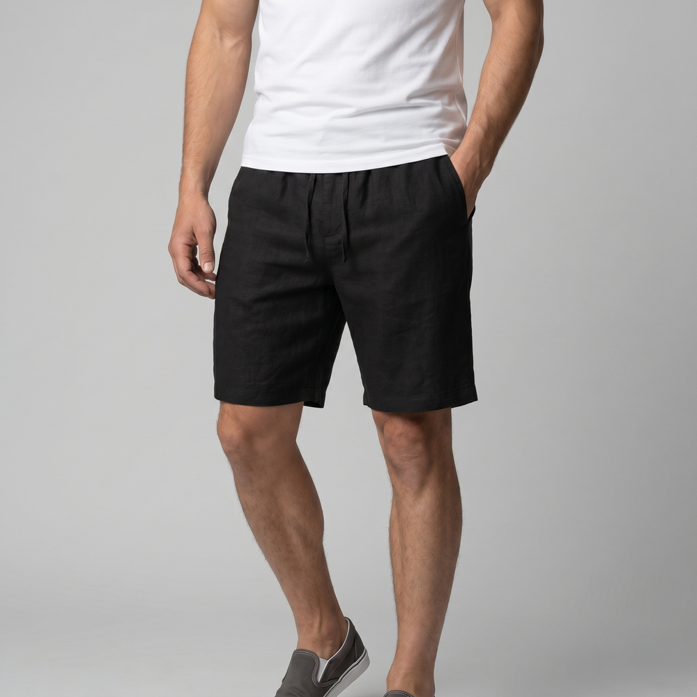 Linen Drawstring Shorts