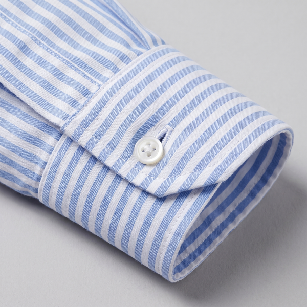 Linen Vertical Stripe Dress Shirt