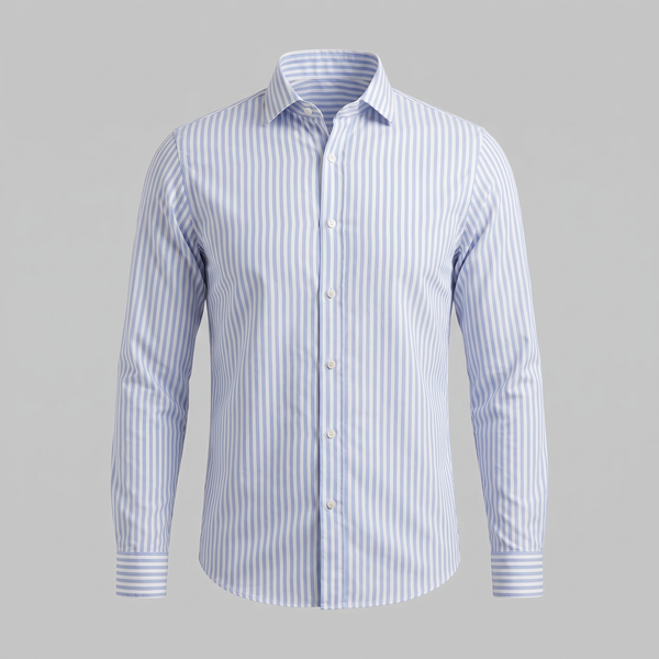 Linen Vertical Stripe Dress Shirt