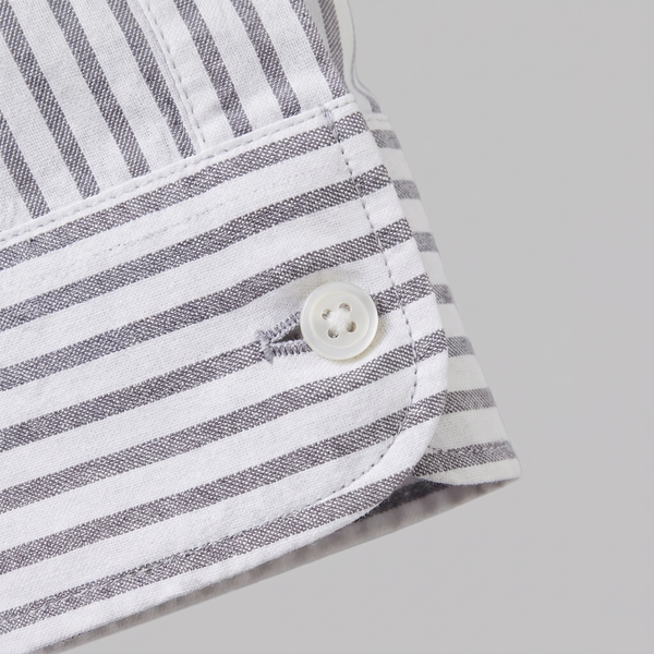 Linen Vertical Stripe Dress Shirt