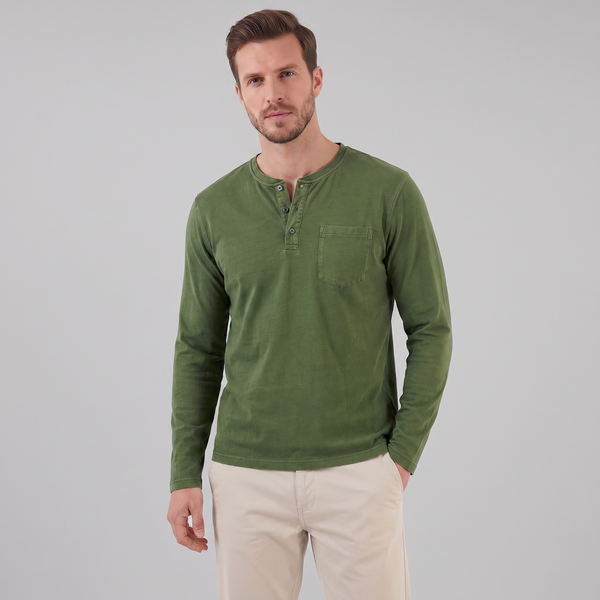 Long Sleeve Henley Shirt