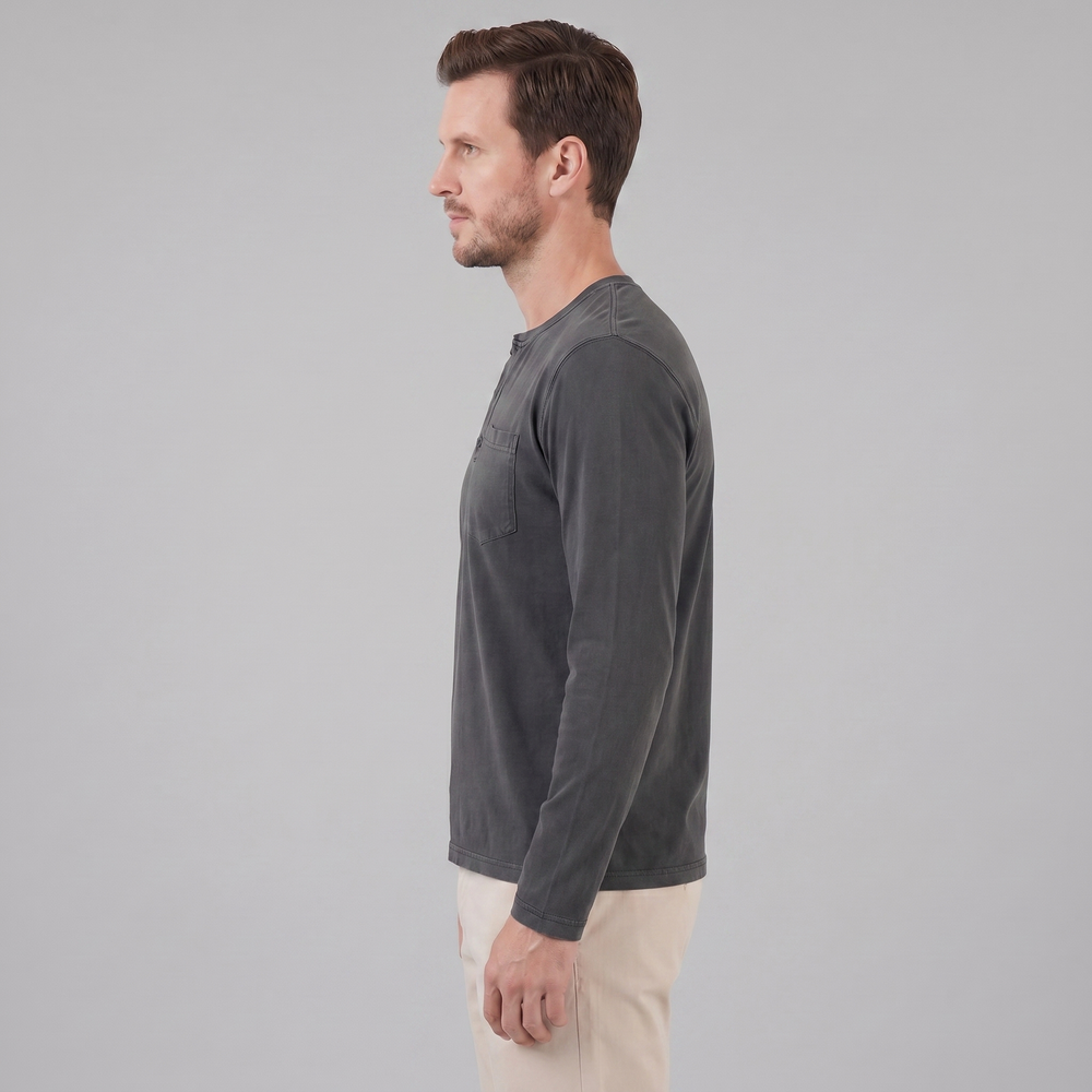 Long Sleeve Henley Shirt