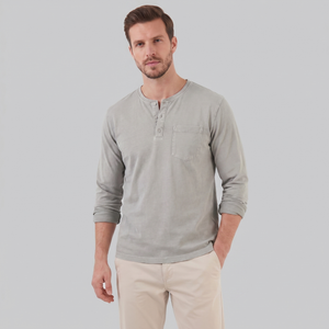 Long Sleeve Henley Shirt