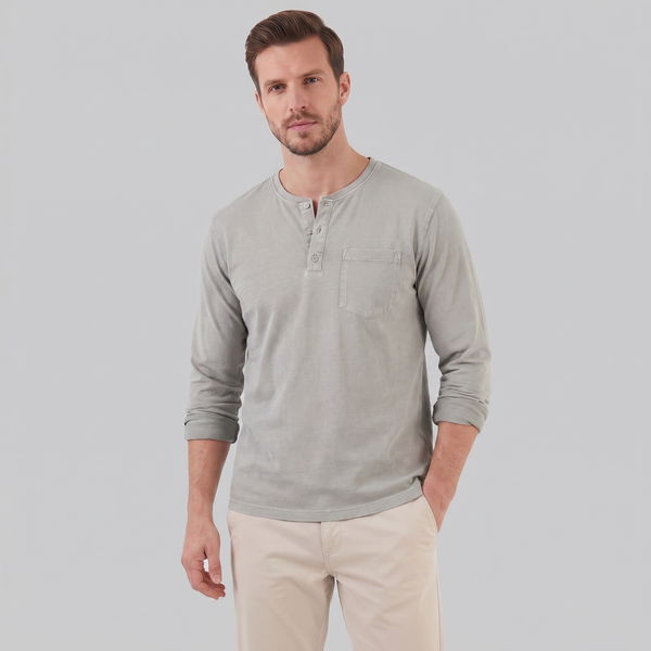 Long Sleeve Henley Shirt