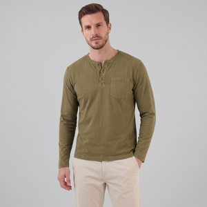 Long Sleeve Henley Shirt
