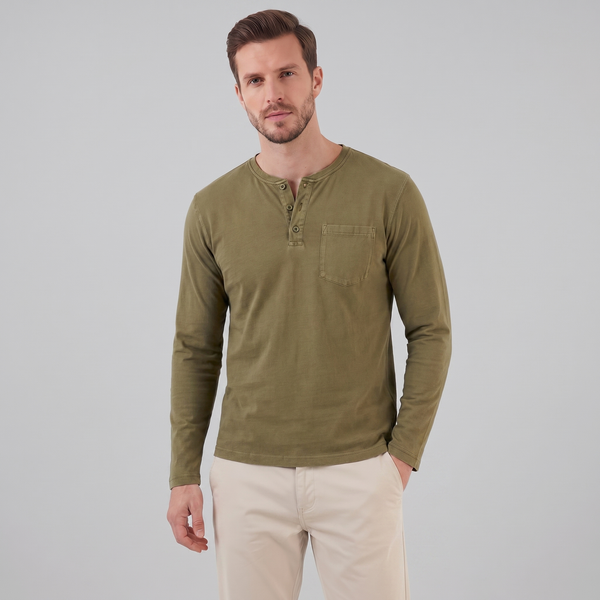 Long Sleeve Henley Shirt