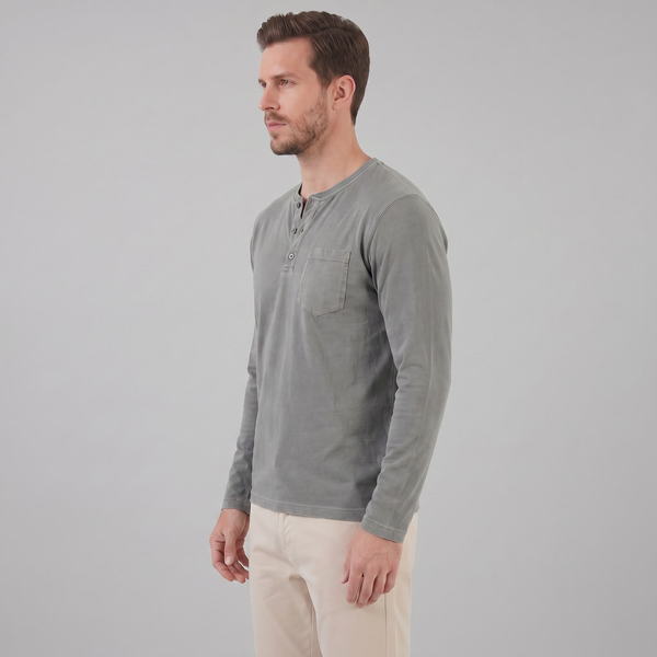 Long Sleeve Henley Shirt