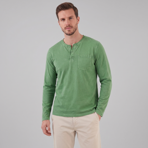 Long Sleeve Henley Shirt